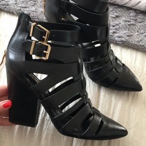 BCBG black booties